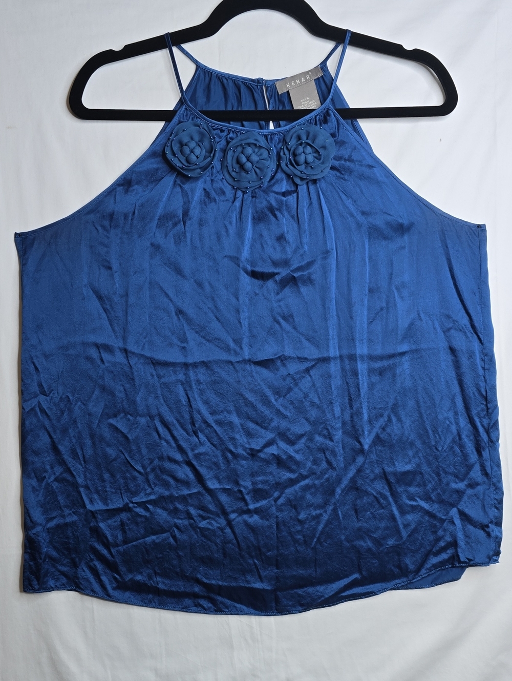 Kenar Sleeveless Silk Halter with Rosettes